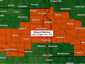 Blizzard Radar SD and MN Tonight