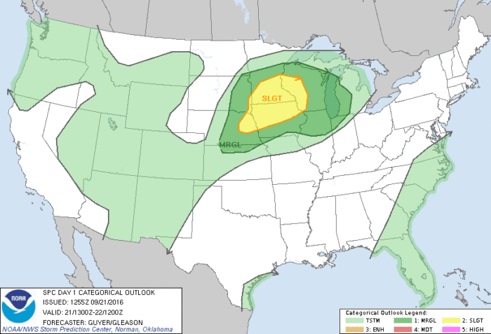 September 21 Severe Outlook