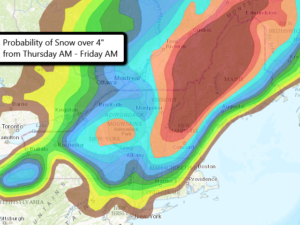 Prob of Snow over 4"