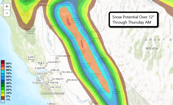 Snow Potential Over 12 Inches