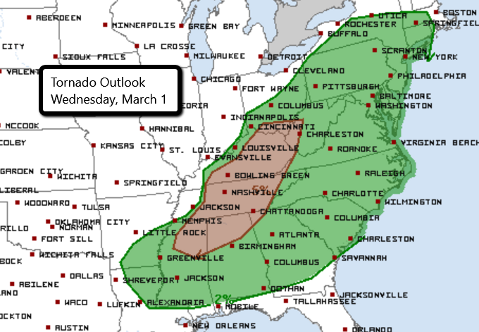 Day 1 Tornado Outlook