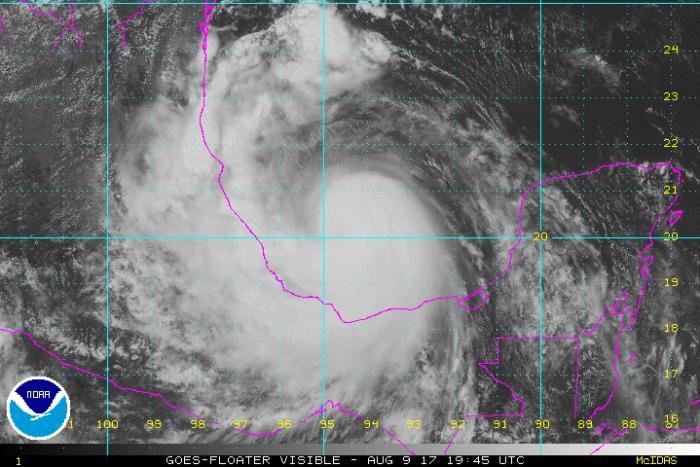 8-9 Franklin Visible Satellite