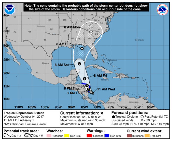 10-4 Tropical Depression 16