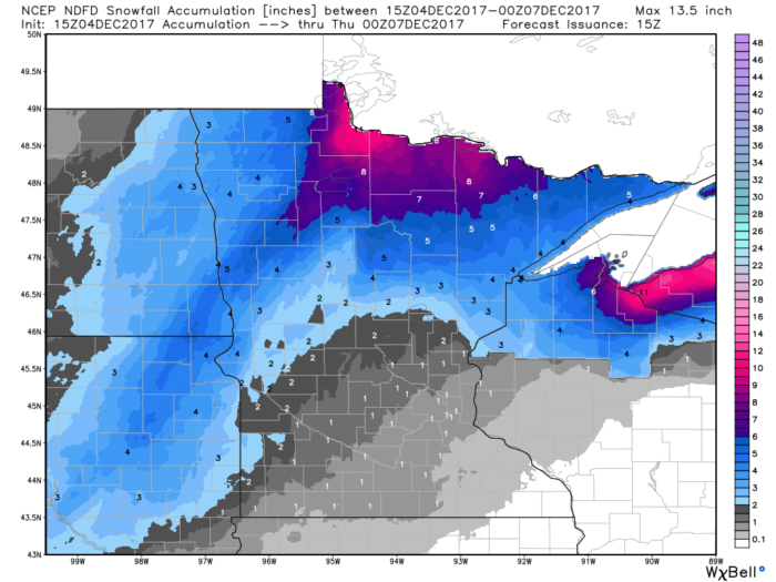 12-4 MN Snow Forecast