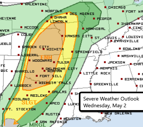 4-30 Wednesday Severe Weather Outlook
