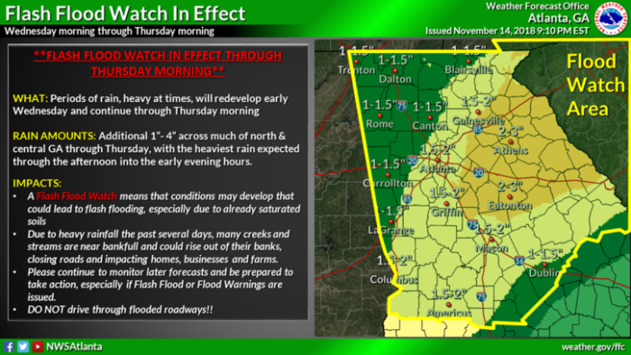 11-14 Winter Storm via NWS Atlanta