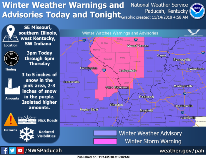 11-14 Winter Storm via NWS Paducah