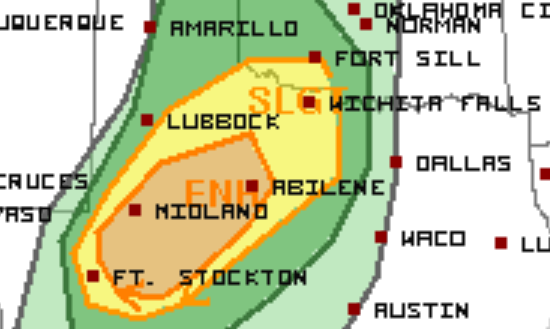 Day 1 Severe Weather Outlook Texas