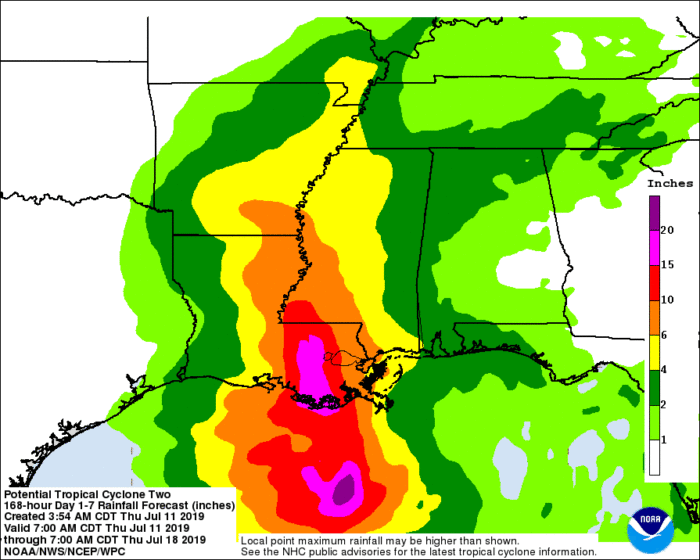 7-11 7 Day Rainfall Forecast