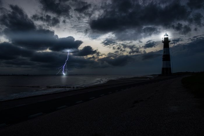 ocean storm lightning