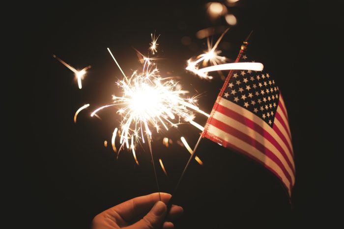 Fireworks Sparkler Flag