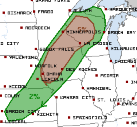 9-24 Day 1 Tornado Outlook