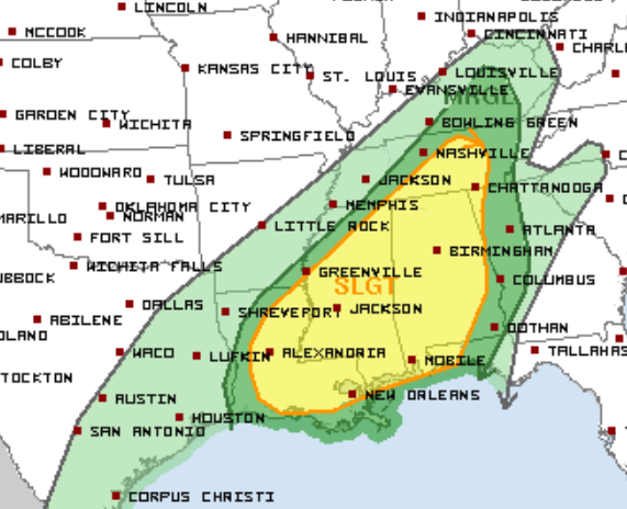 2-11 Day 2 Severe Weather Outlook