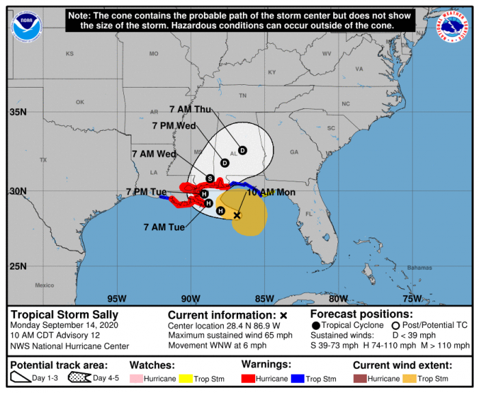 9-14 Sally Forecast Track