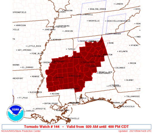 5-4 AL MS Tornado Watch