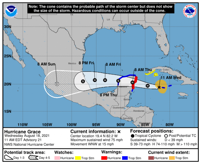 8-18-21 Grace Forecast Track