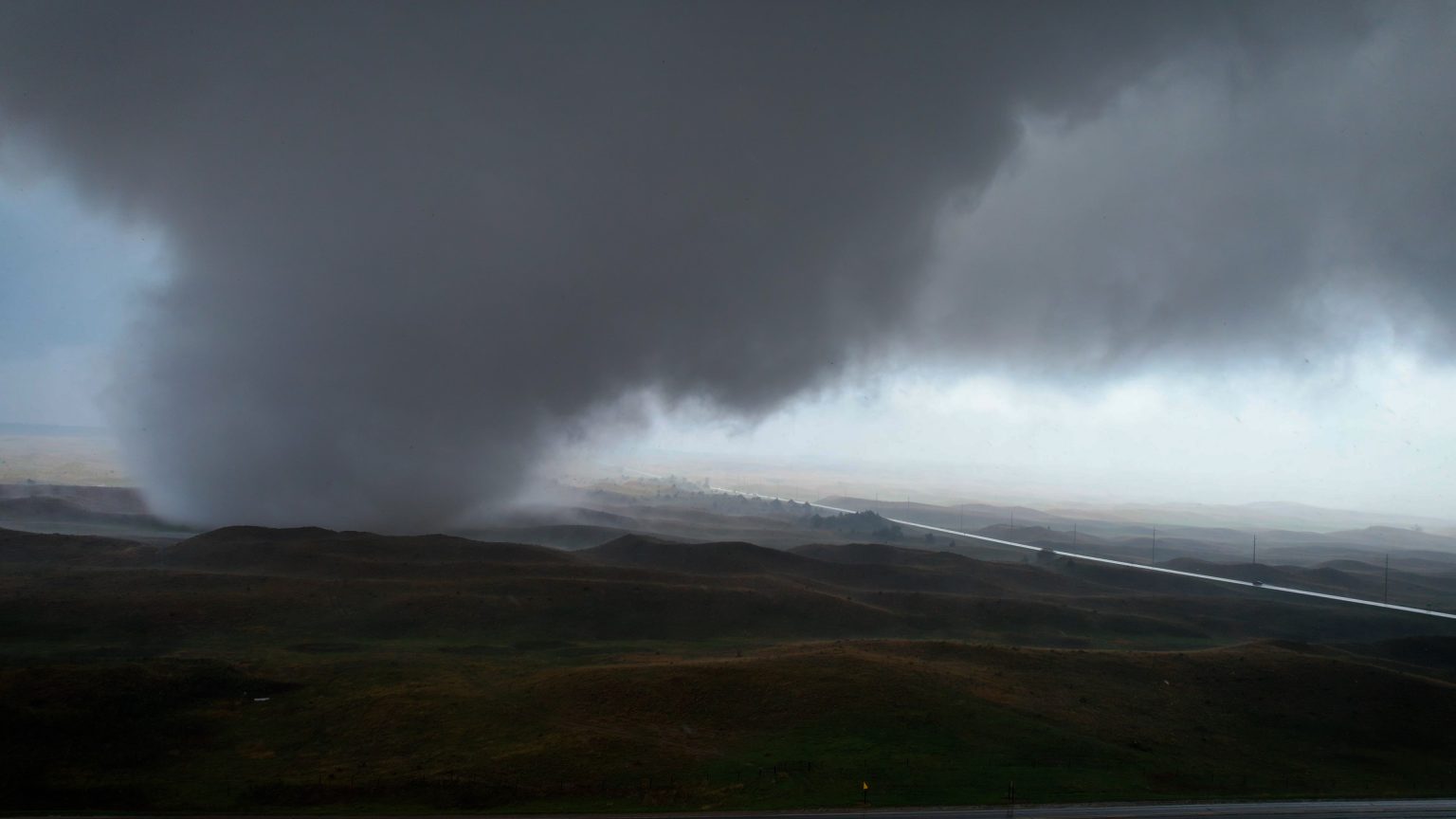 Storm Chaser Drones Nebraska Wedge Tornado